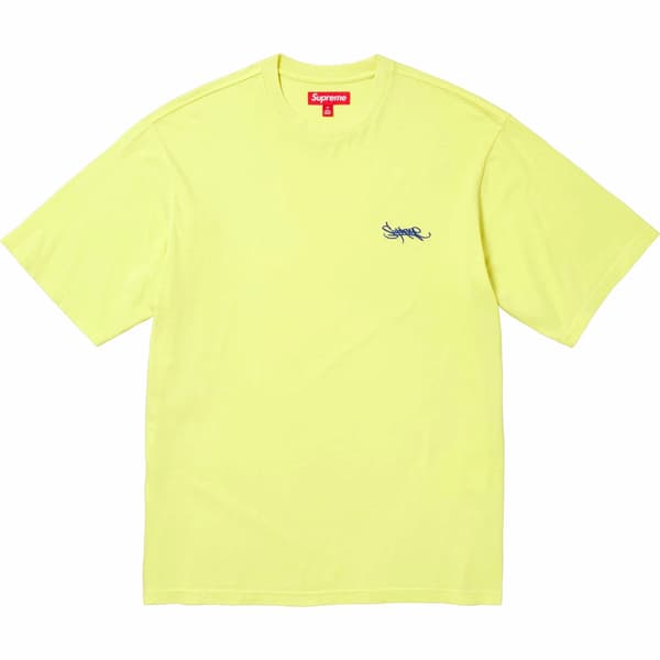 Supreme Washed Tag S/S Top - Bright Yellow (front)