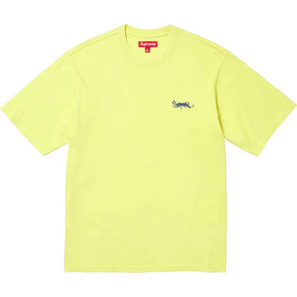 Supreme Washed Tag S/S Top - Bright Yellow (front)