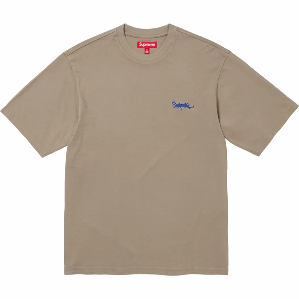 Supreme Washed Tag S/S Top - Dark Tan (front)
