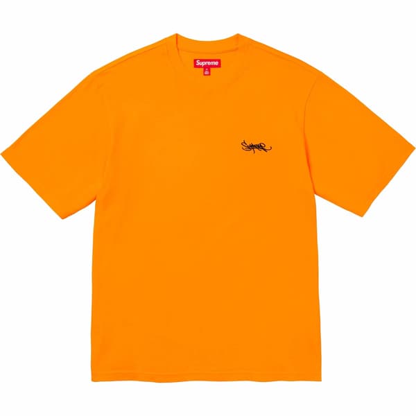 Supreme Washed Tag S/S Top - Orange (front)