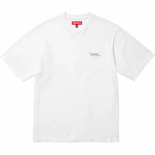 Supreme Washed Tag S/S Top - White (front)