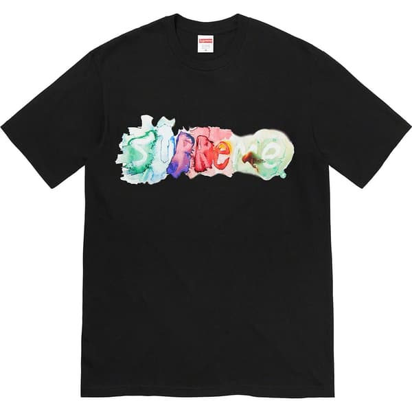 Supreme Watercolor Tee - Black (front)