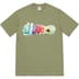 Supreme Watercolor Tee - Light Olive (front)
