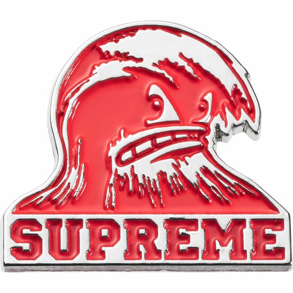 Supreme Wave Pin - Red (front)