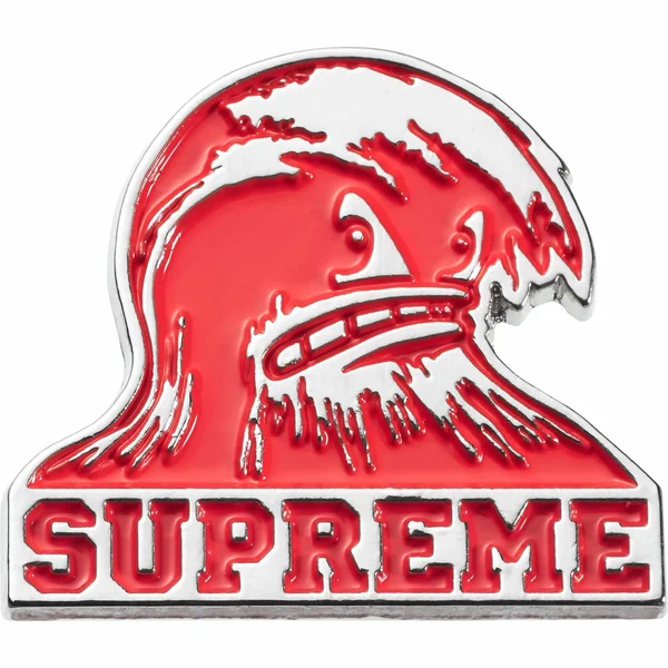 Supreme Wave Pin - Red (front)