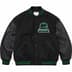 Supreme Wave Varsity Jacket - Black (front)