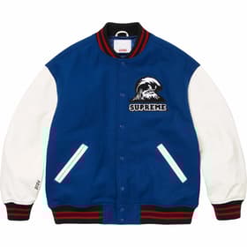 Supreme Wave Varsity Jacket Blue