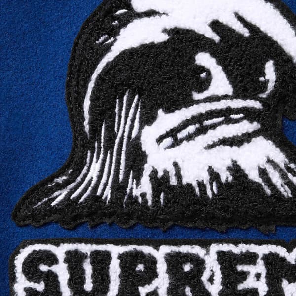 Supreme Wave Varsity Jacket - Blue (front)