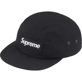 Supreme Waxed Cotton Camp Cap Black