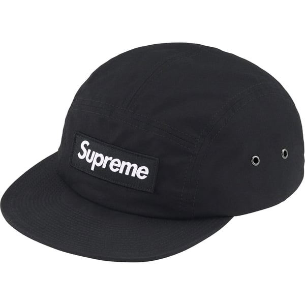 Supreme Waxed Cotton Camp Cap - Black (front)