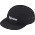 Supreme Waxed Cotton Camp Cap - Black (front)