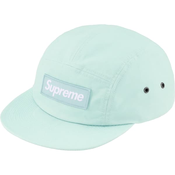 Supreme Waxed Cotton Camp Cap - Ice (front)