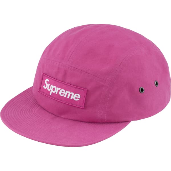 Supreme Waxed Cotton Camp Cap - Magenta (front)