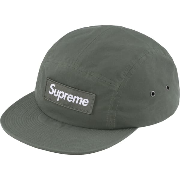 Supreme Waxed Cotton Camp Cap - Olive (front)
