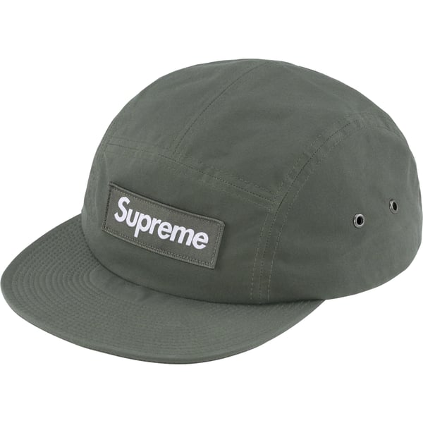 Supreme Waxed Cotton Camp Cap - Olive (front)