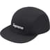 Supreme Waxed Ripstop Camp Cap - Black (front)
