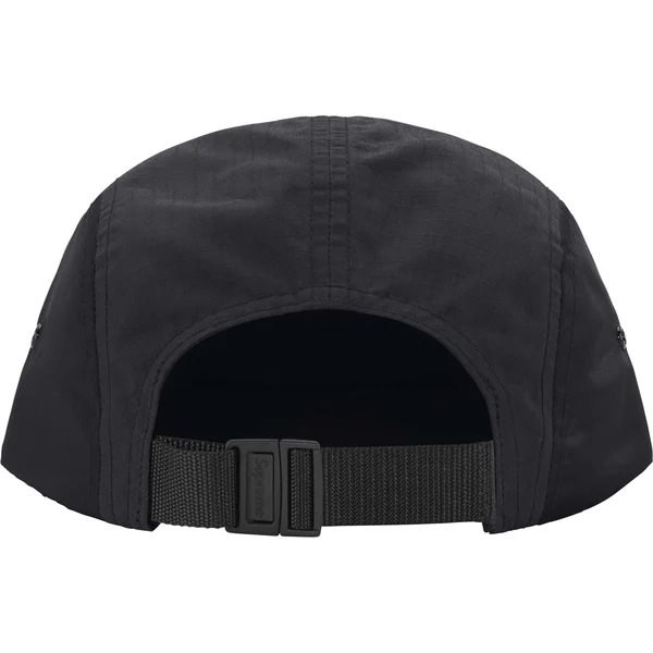 Supreme Waxed Ripstop Camp Cap - Black (front)