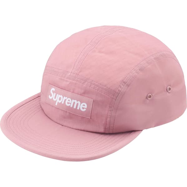 Supreme Waxed Ripstop Camp Cap - Light Pink (front)