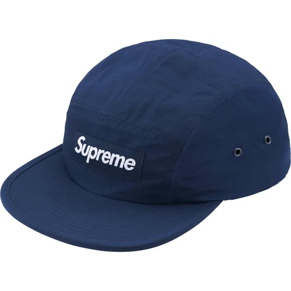 Supreme Waxed Ripstop Camp Cap - Navy (front)