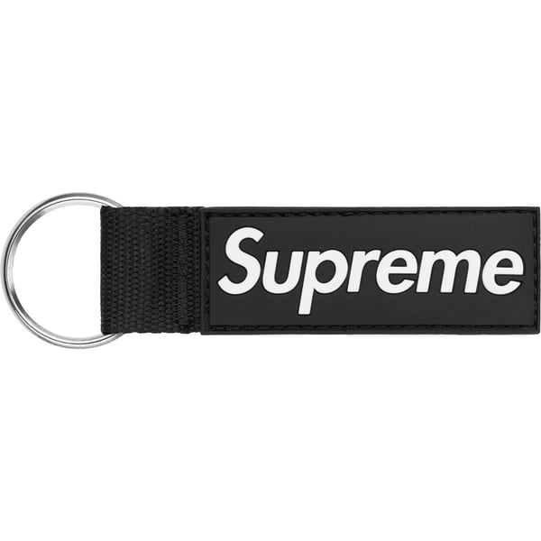 Supreme Webbing Keychain - Black (front)