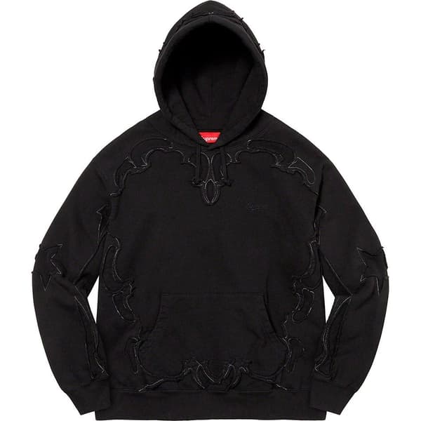 Supreme Western Cut Out Hooded Sweatshirt - Black (front)