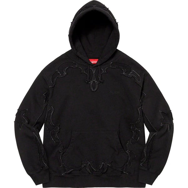 Supreme Western Cut Out Hooded Sweatshirt - Black (front)
