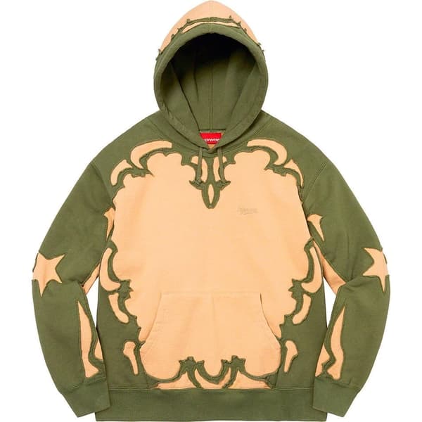 Supreme Western Cut Out Hooded Sweatshirt - Dark Tan (front)