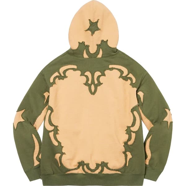 Supreme Western Cut Out Hooded Sweatshirt - Dark Tan (front)