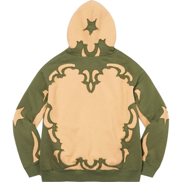 Supreme Western Cut Out Hooded Sweatshirt - Dark Tan (front)