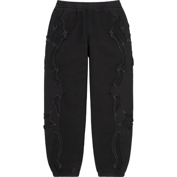 Supreme Western Cut Out Sweatpant - Black (front)
