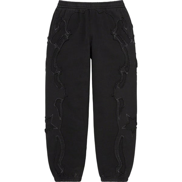 Supreme Western Cut Out Sweatpant - Black (front)