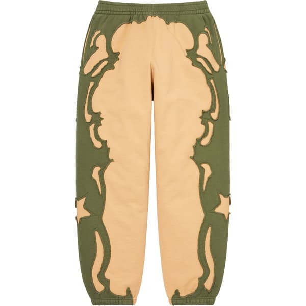 Supreme Western Cut Out Sweatpant - Dark Tan (front)