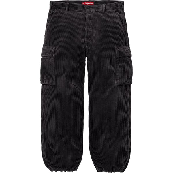 Supreme Wide Wale Corduroy Cargo Pant - Black (front)