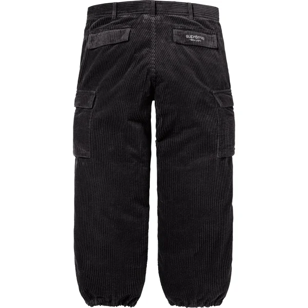 Supreme Wide Wale Corduroy Cargo Pant - Black (front)