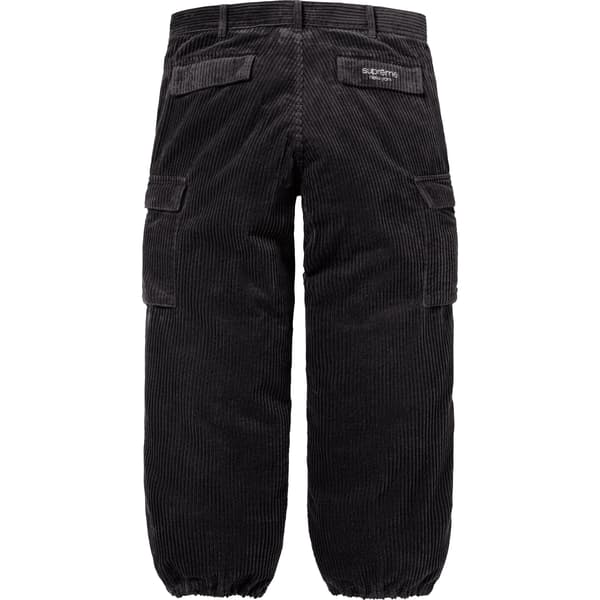 Supreme Wide Wale Corduroy Cargo Pant - Black (front)