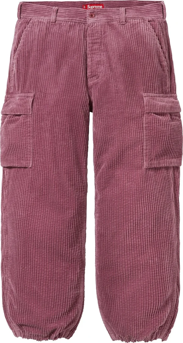 Supreme Wide Wale Corduroy Cargo Pant - Dusty Pink (front)