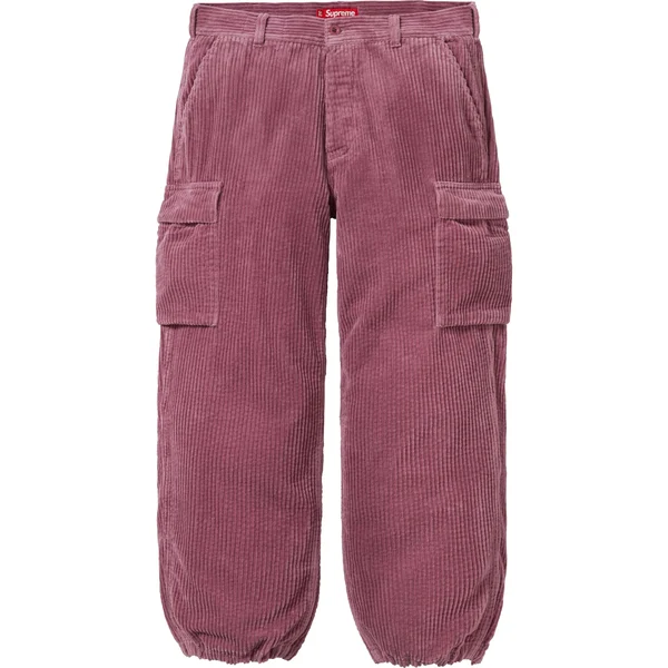 Supreme Wide Wale Corduroy Cargo Pant - Dusty Pink (front)
