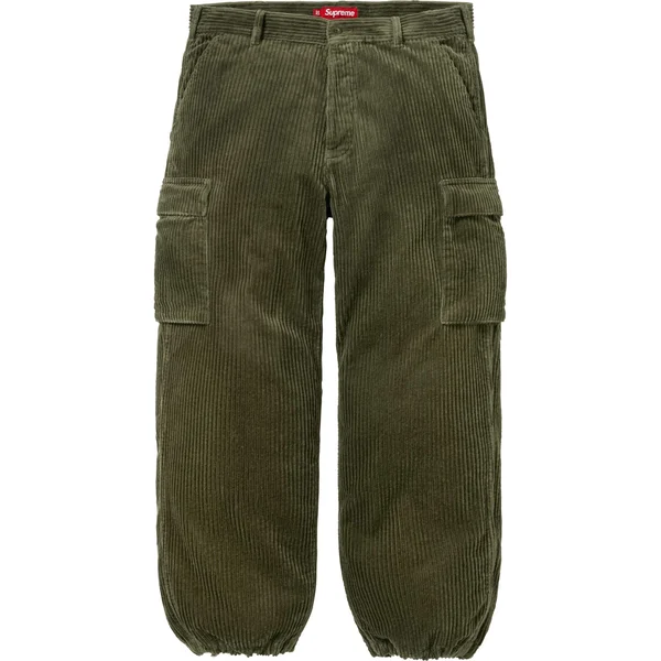 Supreme Wide Wale Corduroy Cargo Pant - Olive (front)