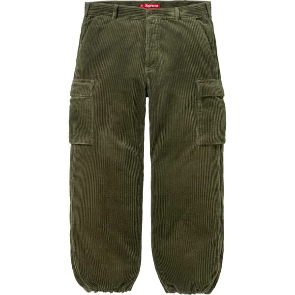 Supreme Wide Wale Corduroy Cargo Pant - Olive (front)