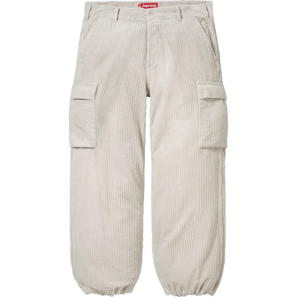 Supreme Wide Wale Corduroy Cargo Pant - Stone (front)