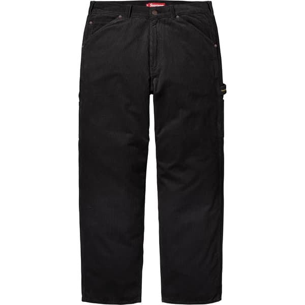 Supreme Wide Wale Corduroy Painter Pant - Black (front)