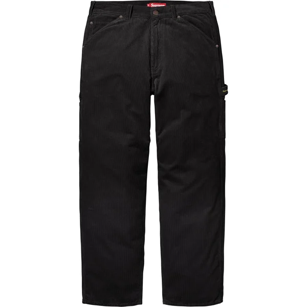 Supreme Wide Wale Corduroy Painter Pant - Black (front)