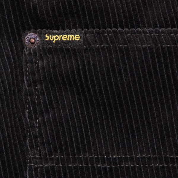 Supreme Wide Wale Corduroy Painter Pant - Black (front)