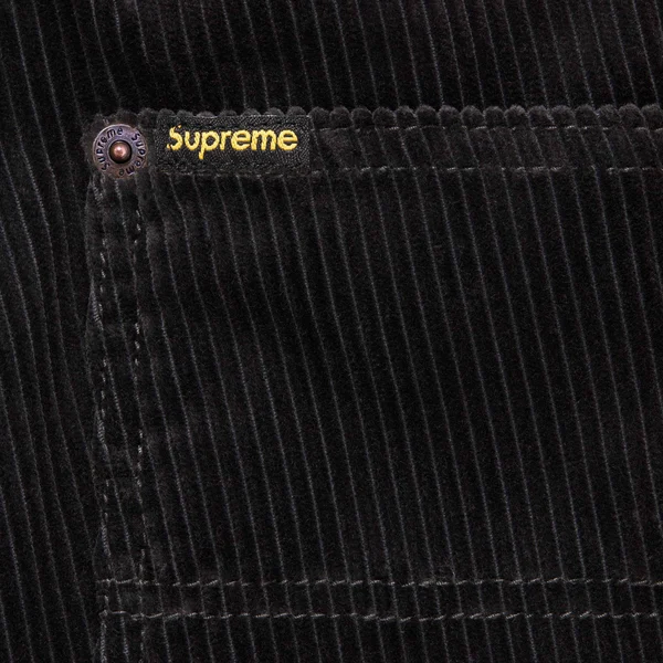 Supreme Wide Wale Corduroy Painter Pant - Black (front)
