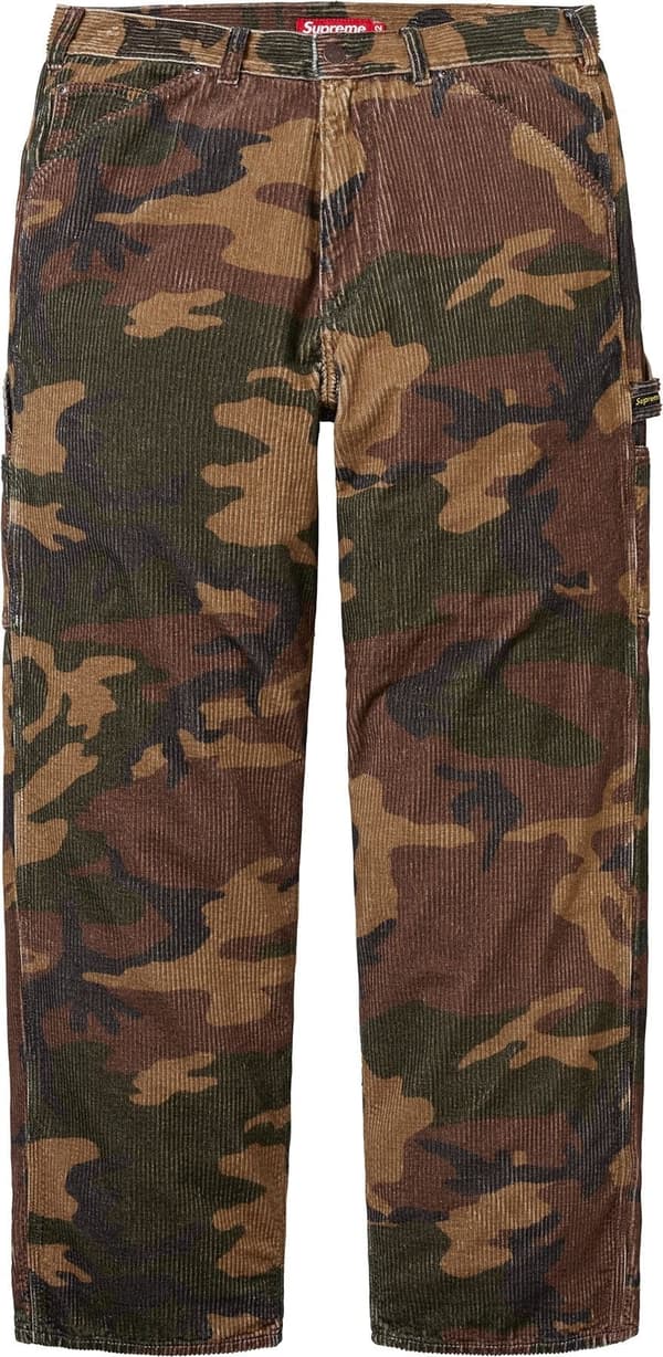 Supreme Wide Wale Corduroy Painter Pant - Woodland Camo (front)
