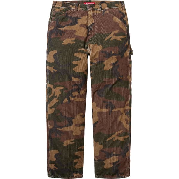 Supreme Wide Wale Corduroy Painter Pant - Woodland Camo (front)