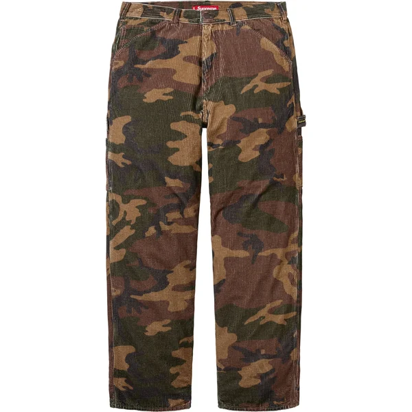 Supreme Wide Wale Corduroy Painter Pant - Woodland Camo (front)