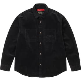 Supreme Wide Wale Corduroy Snap Shirt Black