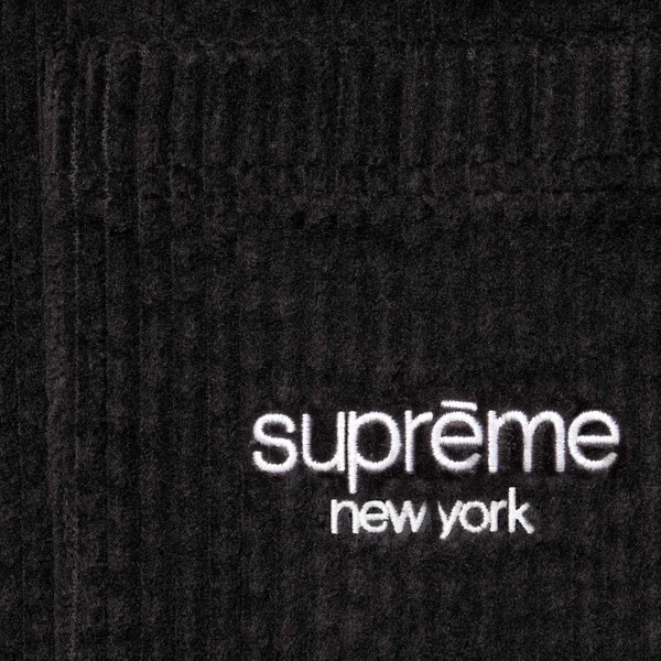 Supreme Wide Wale Corduroy Snap Shirt - Black (front)