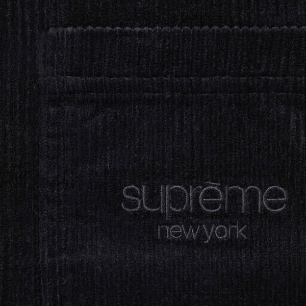 Supreme Wide Wale Corduroy Snap Shirt - Black (front)